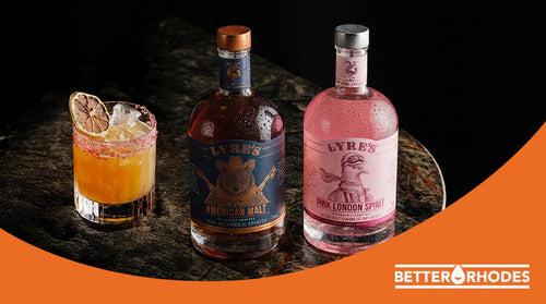 Lyre’s alcohol-free cocktails including Pink London Spirit and American Malt