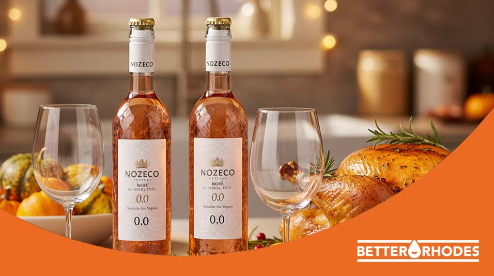 Two bottles of Nozeco 0.0% non-alcoholic rosé wine