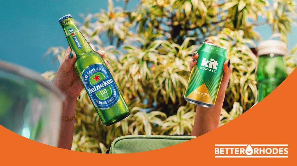 Non-alcoholic beers like Heineken 0.0 and Kit NA used to make green beer for St. Patrick's Day
