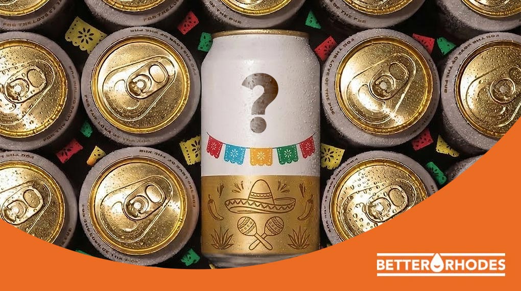 non-alcoholic beer can with Cinco de Mayo festive decorations