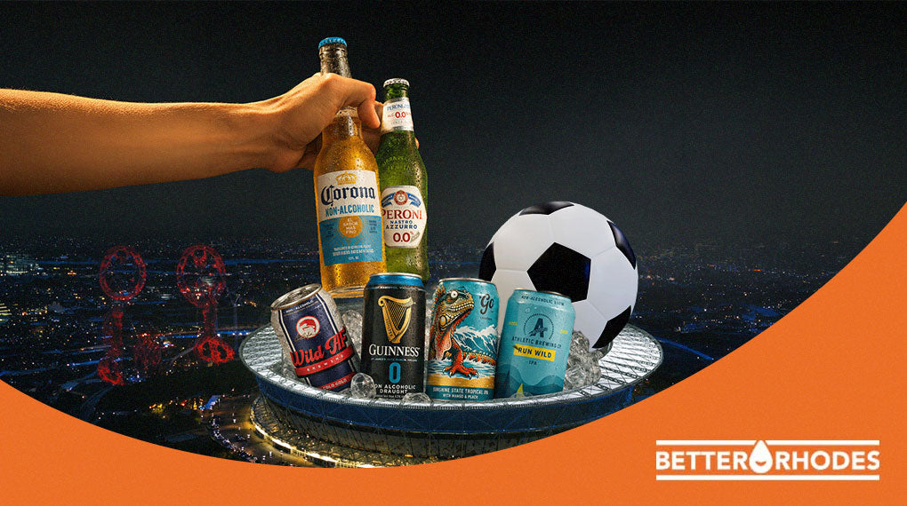 Non-alcoholic beer selection on ice for World Cup 2026 watch party