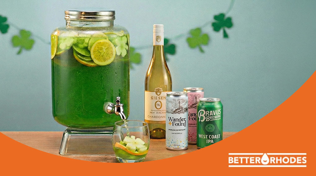 St. Patrick’s Day non-alcoholic punch with green party drink