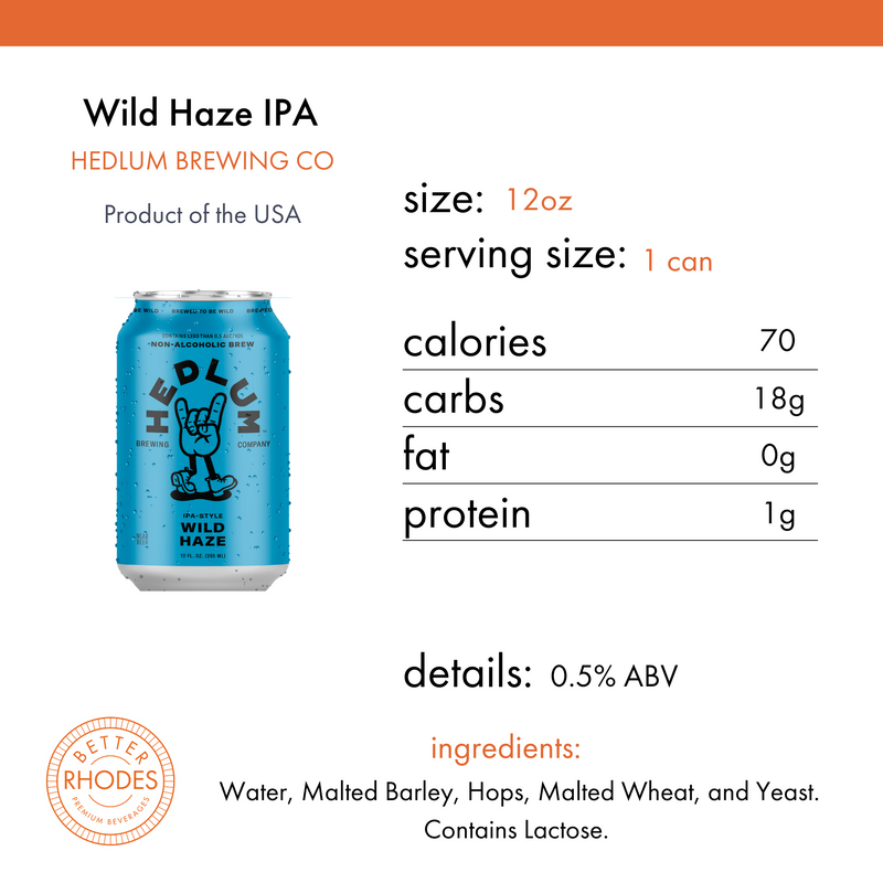 Hedlum Wild Haze Non-Alcoholic IPA | 6-pack