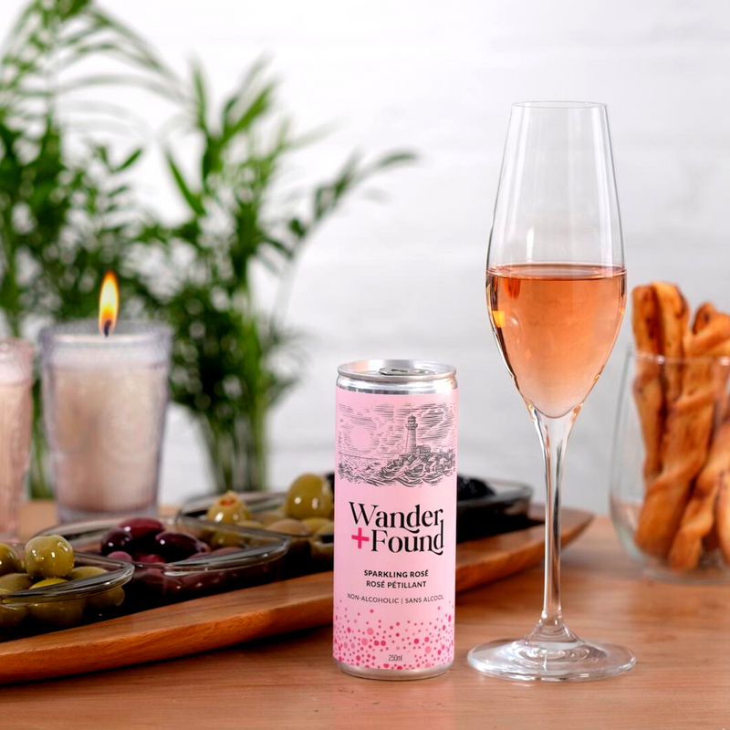 Wander + Found Non-Alcoholic Sparkling Rosé Cans