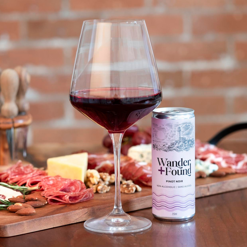 Wander + Found Non-Alcoholic Pinot Noir Cans