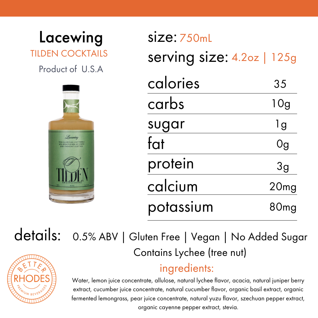 Tilden Cocktails Lacewing - Non-Alcoholic Botanic Spirit – Better