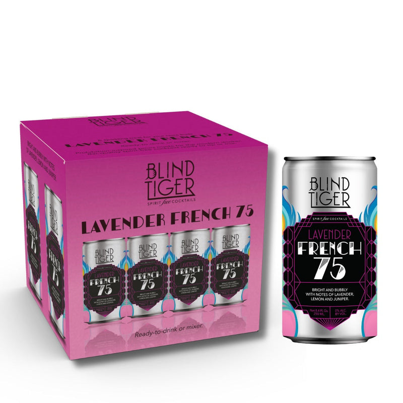 Lavender French 75 Non-Alcoholic Cocktail by Blind Tiger | 4-pack