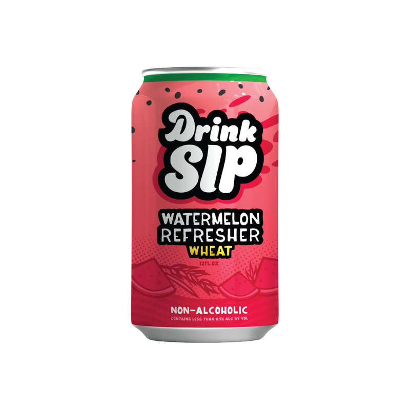 Drink Sip Non-Alcoholic Watermelon Refresher Wheat Beer | 6-pack