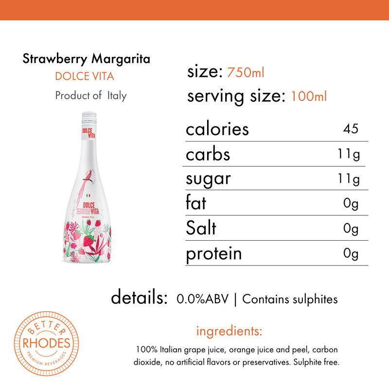 Dolce Vita Non-Alcoholic Strawberry Margarita Equivocado