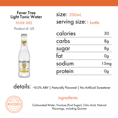 Fever Tree Premium Tonic Water Light | 4-pack