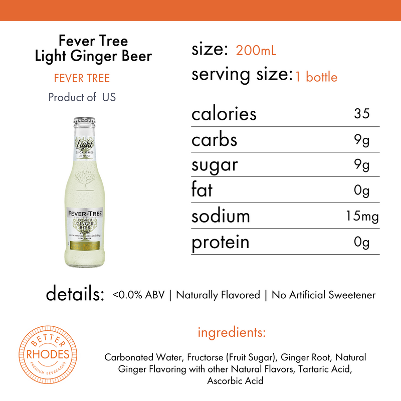 Fever Tree Refreshingly Light Ginger Beer | 4-pack