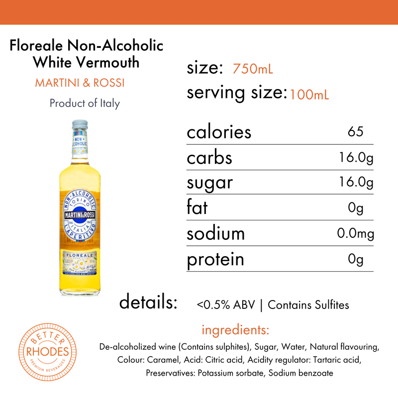 Martini & Rossi Floreale Non-Alcoholic White Vermouth