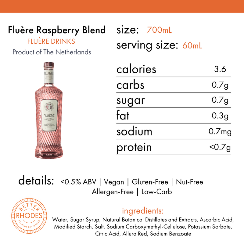 FLUÈRE Raspberry Blend Non-Alcoholic Pink Gin