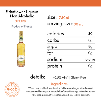 Giffard Non Alcoholic Elderflower Liqueur