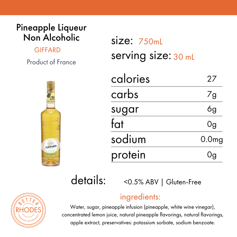 Giffard  Non Alcoholic Pineapple Liqueur