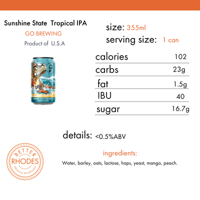 Go Brewing Non-Alcoholic Sunshine State Tropical IPA | 6-pack