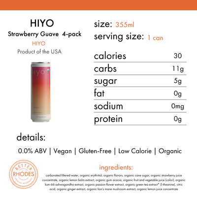 Hiyo Alchohol-Free Strawberry Guava | 4-pack