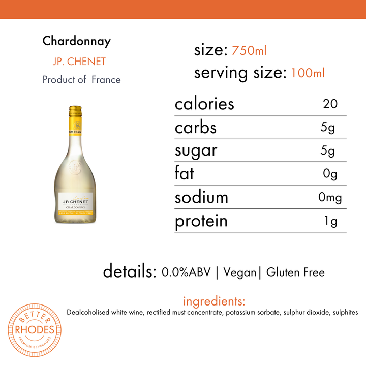 JP. Chenet Alcohol Free Chardonnay | 750ml – Better Rhodes