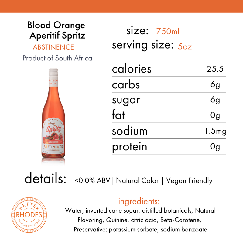 Abstinence Alcohol-Free Blood Orange Aperitivo Spritz