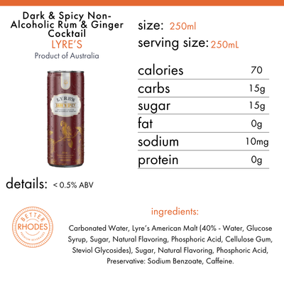 Lyre's Dark & Spicy Non-Alcoholic Spritz | 4-pack