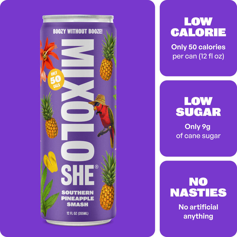 Mixoloshe Non-Alcoholic Southern Pineapple Smash | 12-pack
