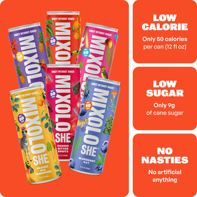 Mixoloshe Non-Alcoholic Variety Pack | 12-Pack
