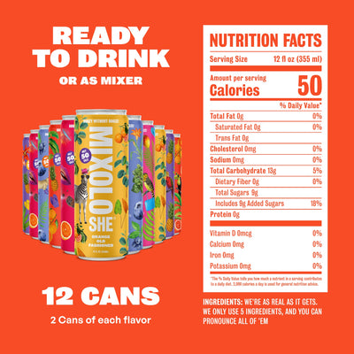 Mixoloshe Non-Alcoholic Variety Pack | 12-Pack