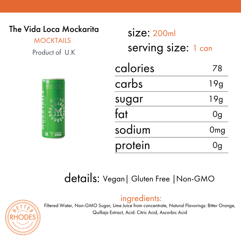 Mocktails Alcohol-Free The Vida Loca Mockarita Nitro | 4 pack