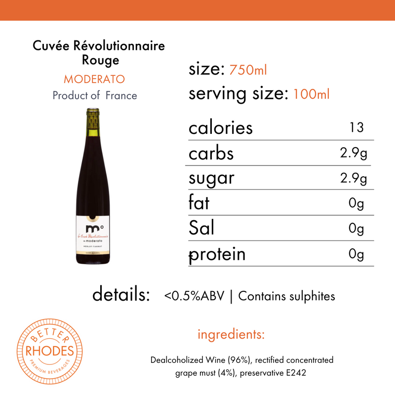 Moderato Non-Alcoholic Cuvée Révolutionnaire Rouge