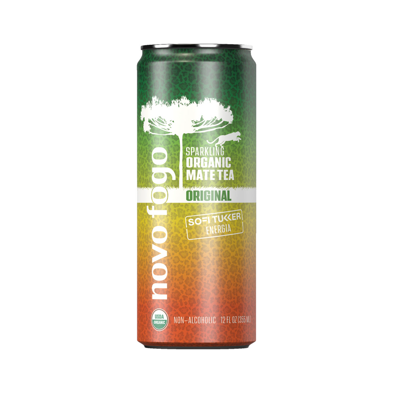 Novo Fogo Alcohol Free Original Sparkling Organic Mate Tea | 12oz 4-pack