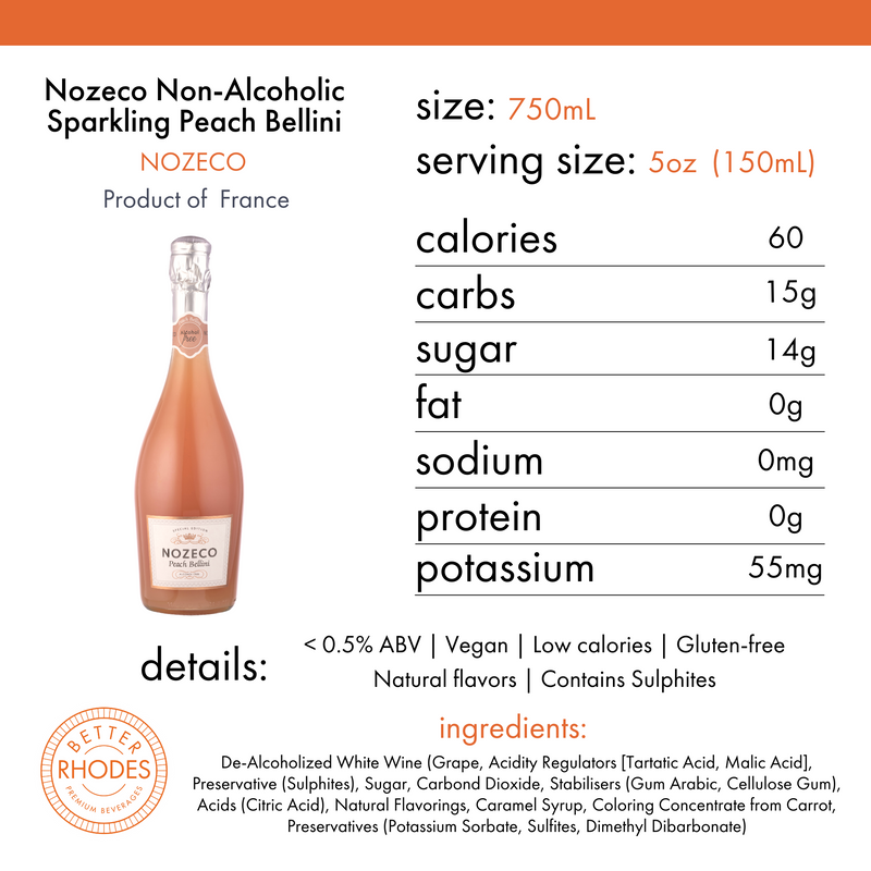 Nozeco Non-Alcoholic Sparkling Peach Bellini