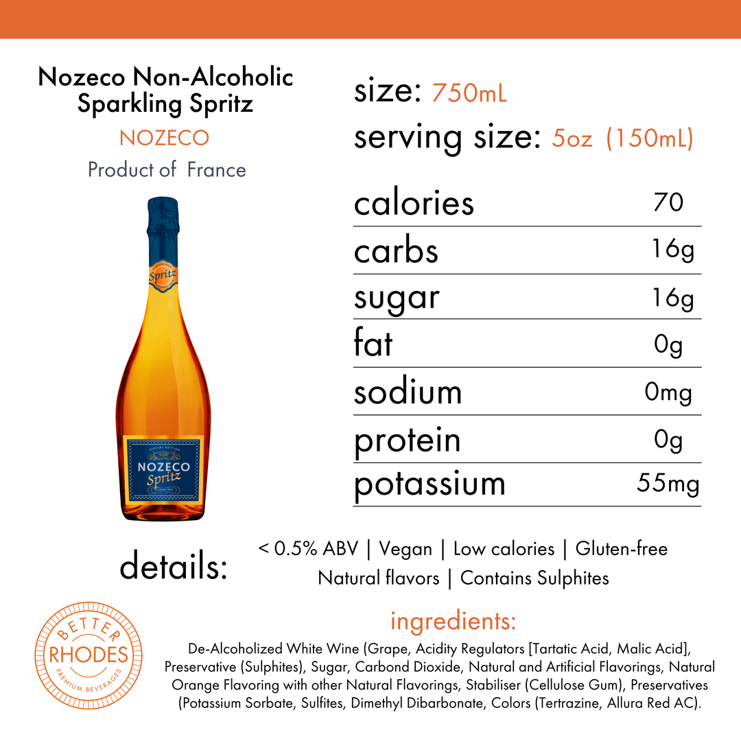Nozeco Non-Alcoholic Sparkling Spritz – Better Rhodes
