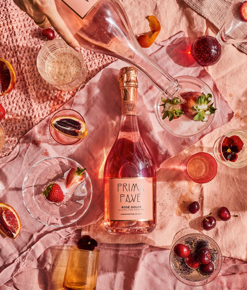 Prima Pavé Rose Dolce Sparkling Non-Alcoholic Wine