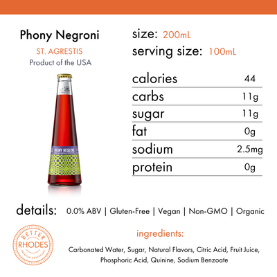 St. Agrestis Non-Alcoholic Phony Negroni | 12-pack