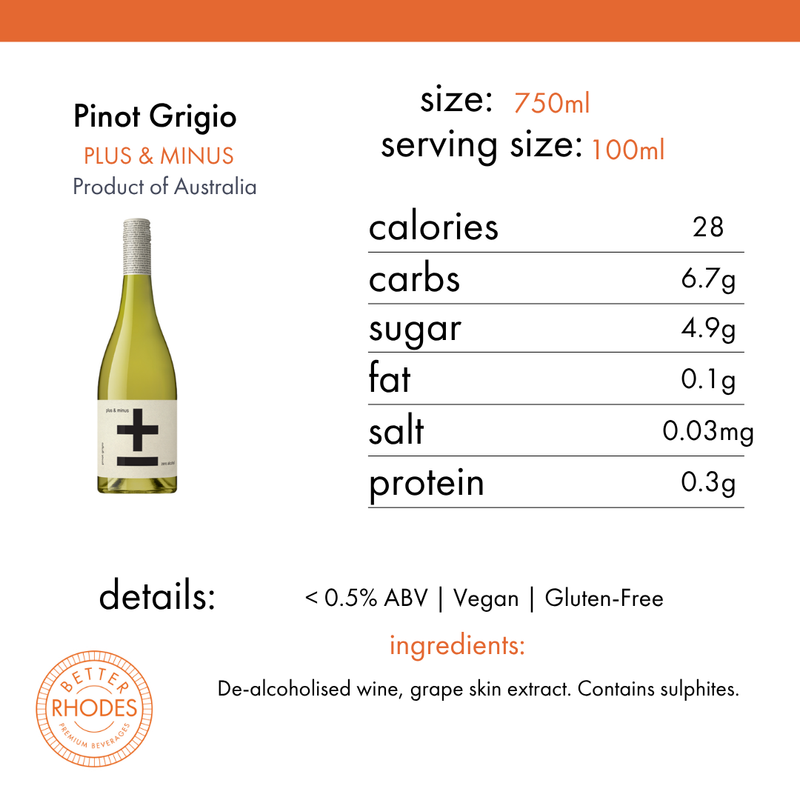 Plus & Minus Alcohol-Free Pinot Grigio