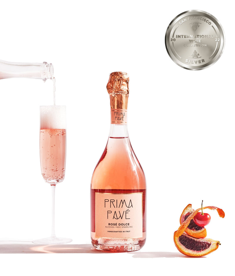 Prima Pavé Rose Dolce Sparkling Non-Alcoholic Wine