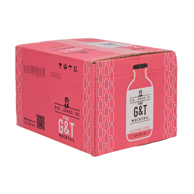 Sir. James 101 Alcohol-Free Pink Gin & Tonic | 12 Bottle Party Pack