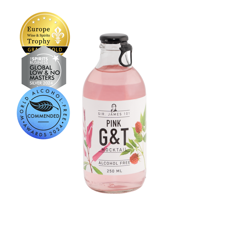 Sir. James 101 Alcohol-Free Pink Gin & Tonic | 4-pack