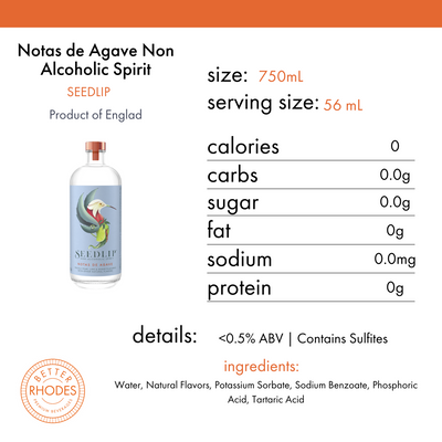 Seedlip Notas de Agave Non Alcoholic Spirit