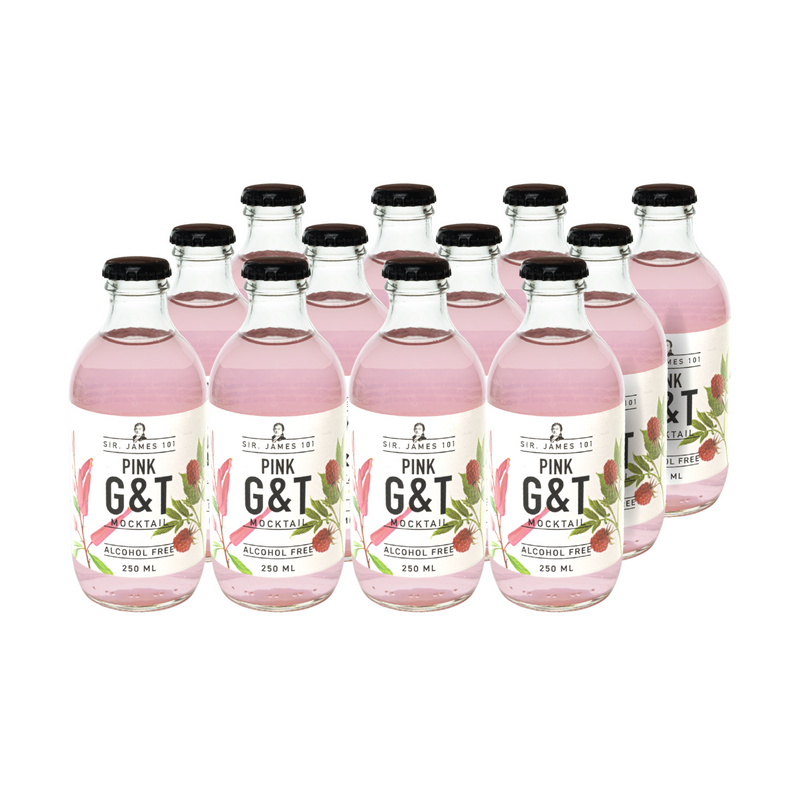 Sir. James 101 Alcohol-Free Pink Gin Tonic | 12 Bottle Party Pack