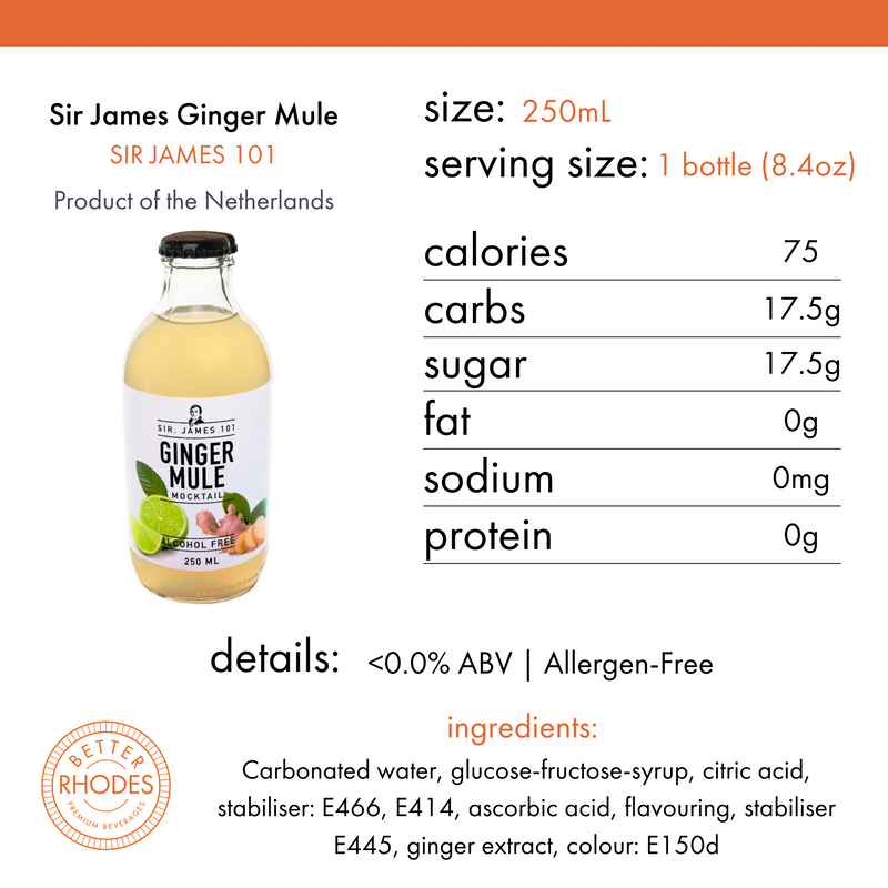 Ginger Rhodes Sir. James 101 Alcohol-Free Ginger Mule | 6-pack – Better Rhodes