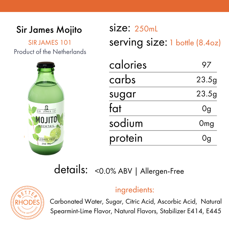 Sir. James 101 Alcohol-Free Mojito | 4-pack