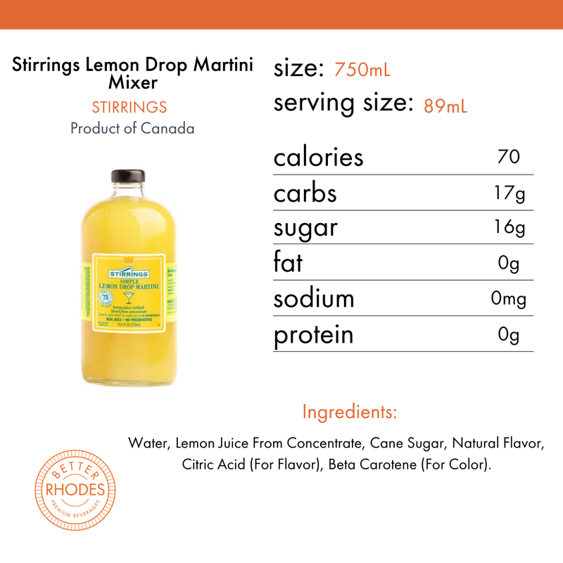Stirrings Lemon Drop Martini Mixer