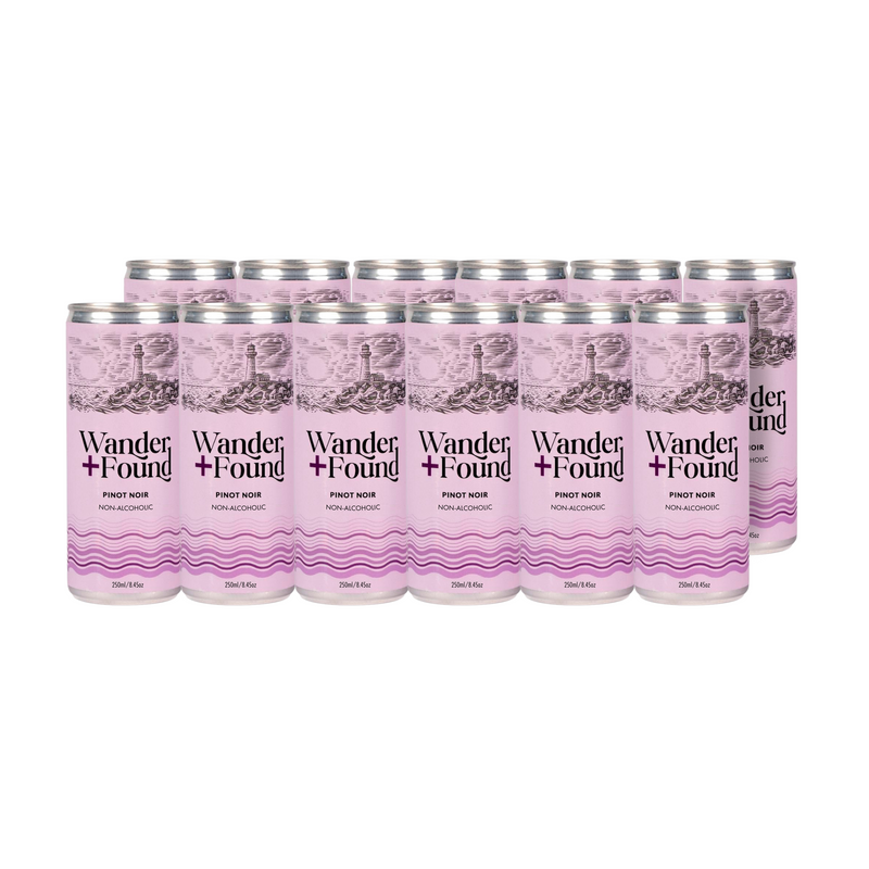 Wander + Found Non-Alcoholic Pinot Noir Cans