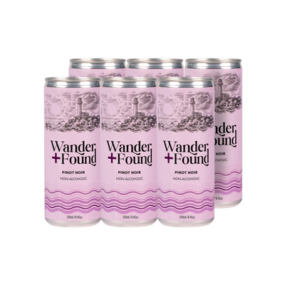 Wander + Found Non-Alcoholic Pinot Noir Cans