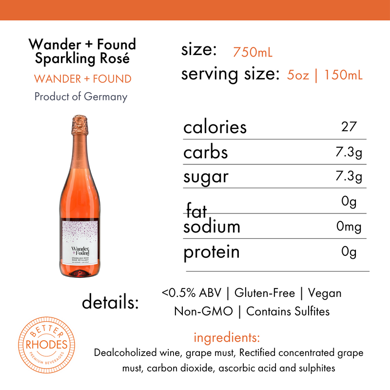 Wander + Found Non-Alcoholic Sparkling Rosé