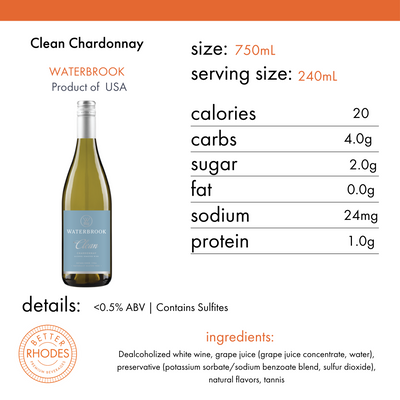 Waterbrook Chardonnay Clean Alcohol Removed Wine