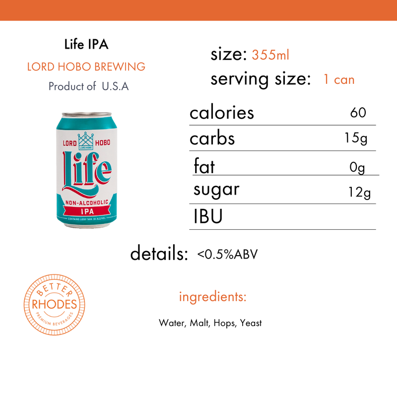 Lord Hobo Non-Alcoholic Life IPA | 6-pack