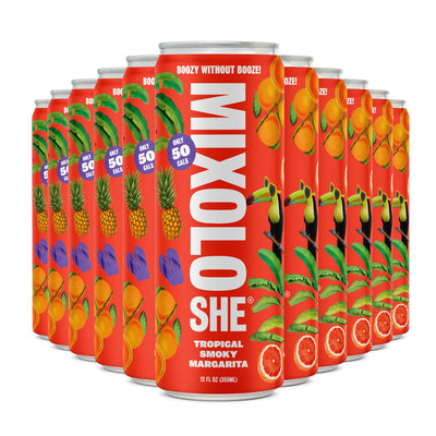 Mixoloshe Non-Alcoholic Tropical Smoky Margarita | 12-pack