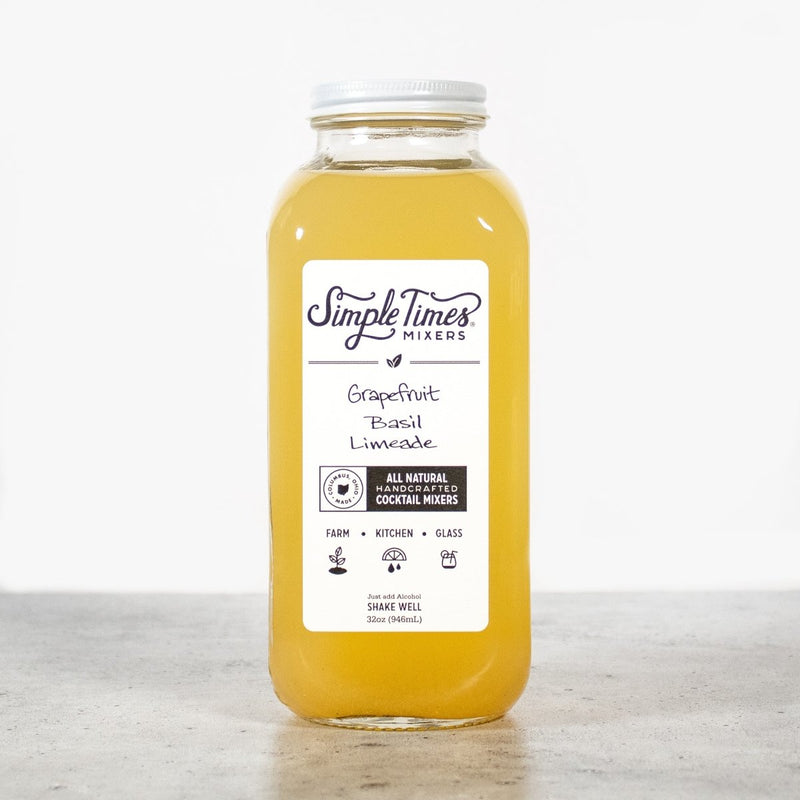 Simple Times Mixers Alcohol-Free Grapefruit Basil Limeade